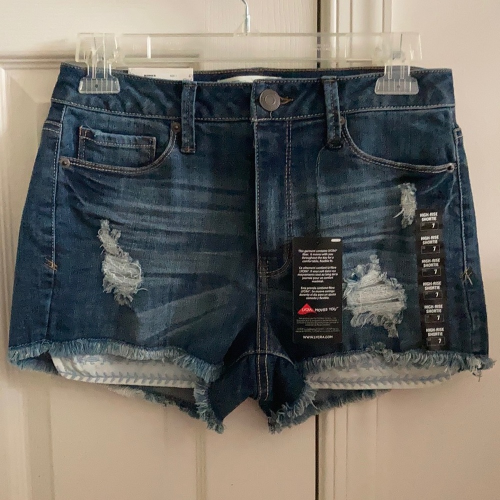 Mudd Junior’s Jean Shorts High Rise Shortie NWT size 7